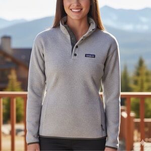 Patagonia Light Gray Snap-T Fleece